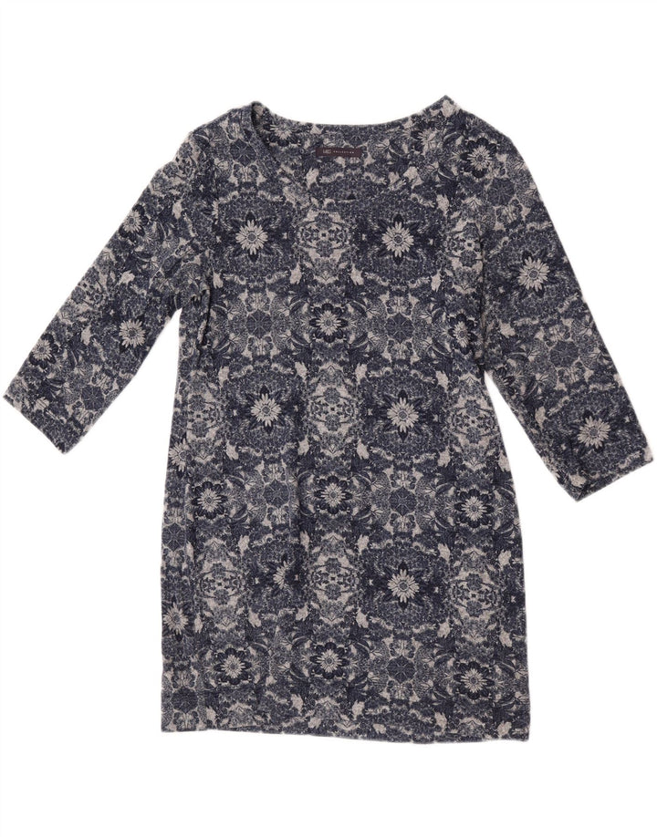 Marks & Spencer Top tipo túnica de manga 3/4 para mujer UK 44 Gris medio Floral