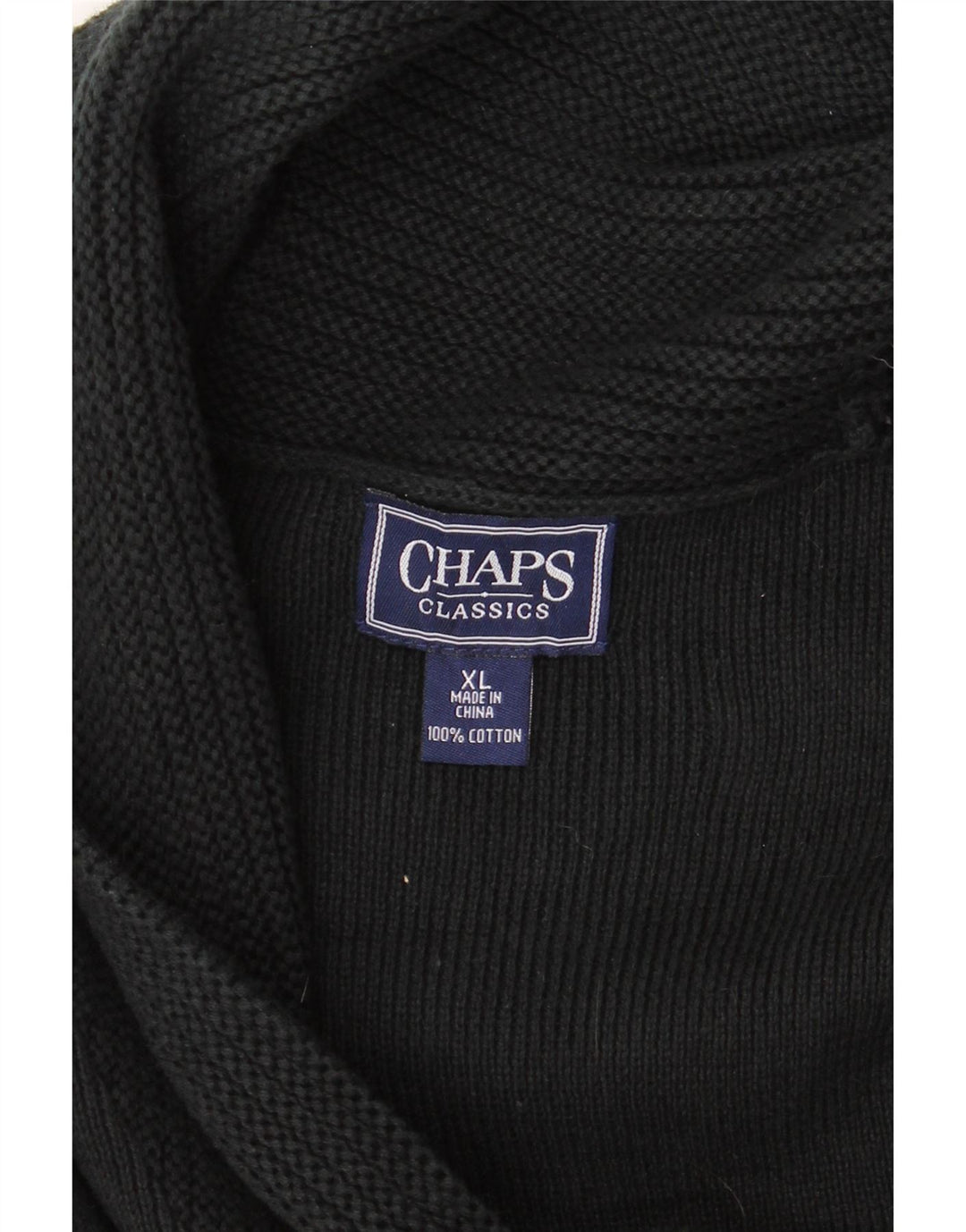 CHAPS Suéter Cárdigan para Mujer UK 18 XL Algodón Negro