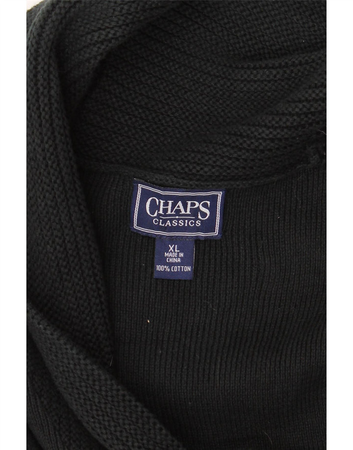 CHAPS Suéter Cárdigan para Mujer UK 18 XL Algodón Negro