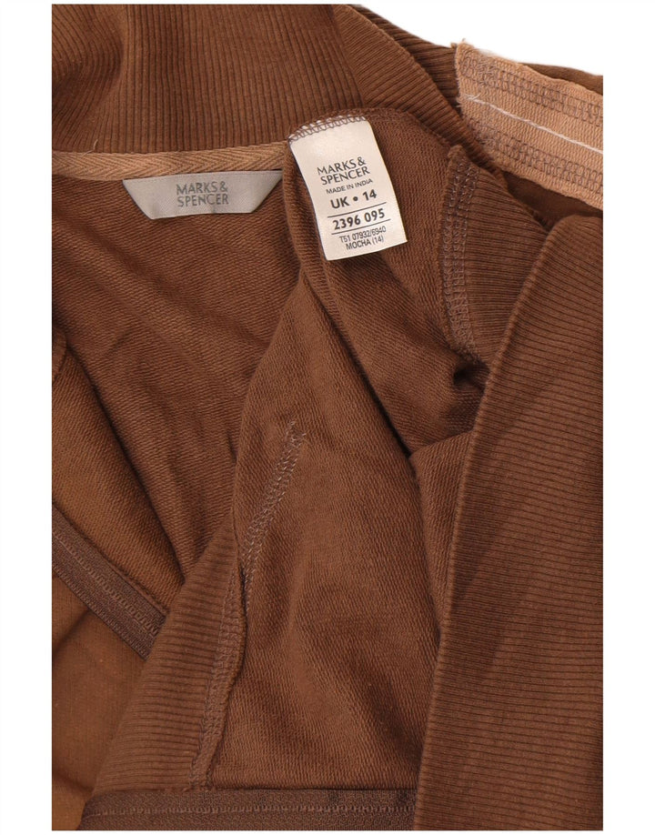 Marks & Spencer Chaqueta de chándal para mujer, talla 40, talla grande, color marrón
