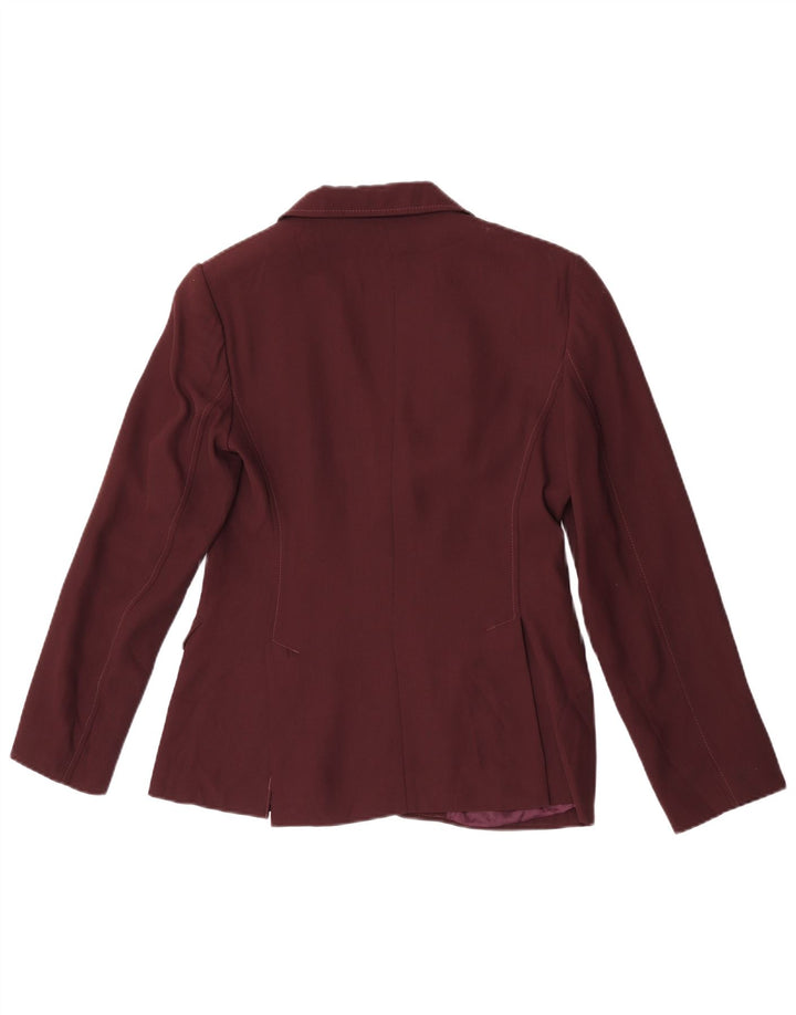 Benetton Blazer De 2 Botones IT 42 Viscosa Burdeos Medio