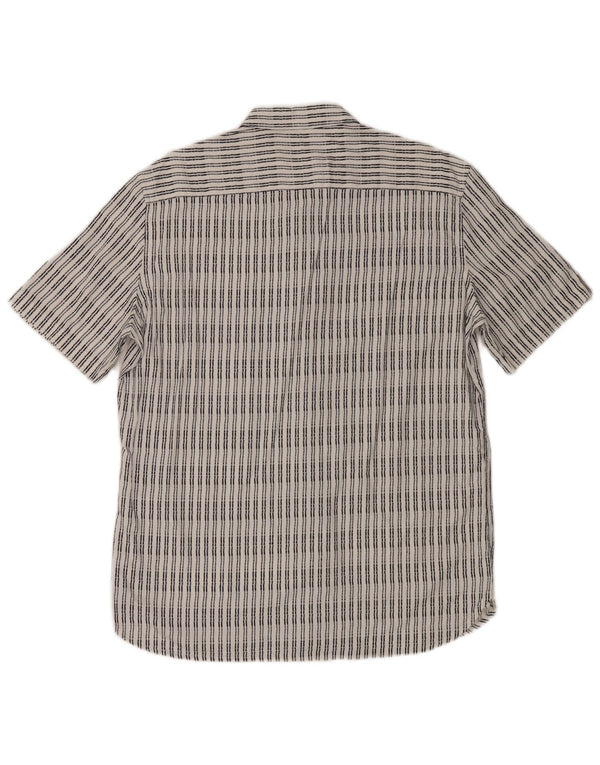Camisa de manga corta para hombre French Connection de viscosa a rayas blancas grandes