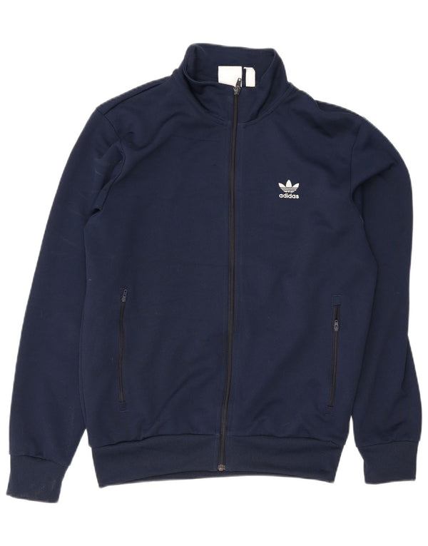 Adidas Hombre Chándal Top Chaqueta Mediana Azul Marino Poliéster