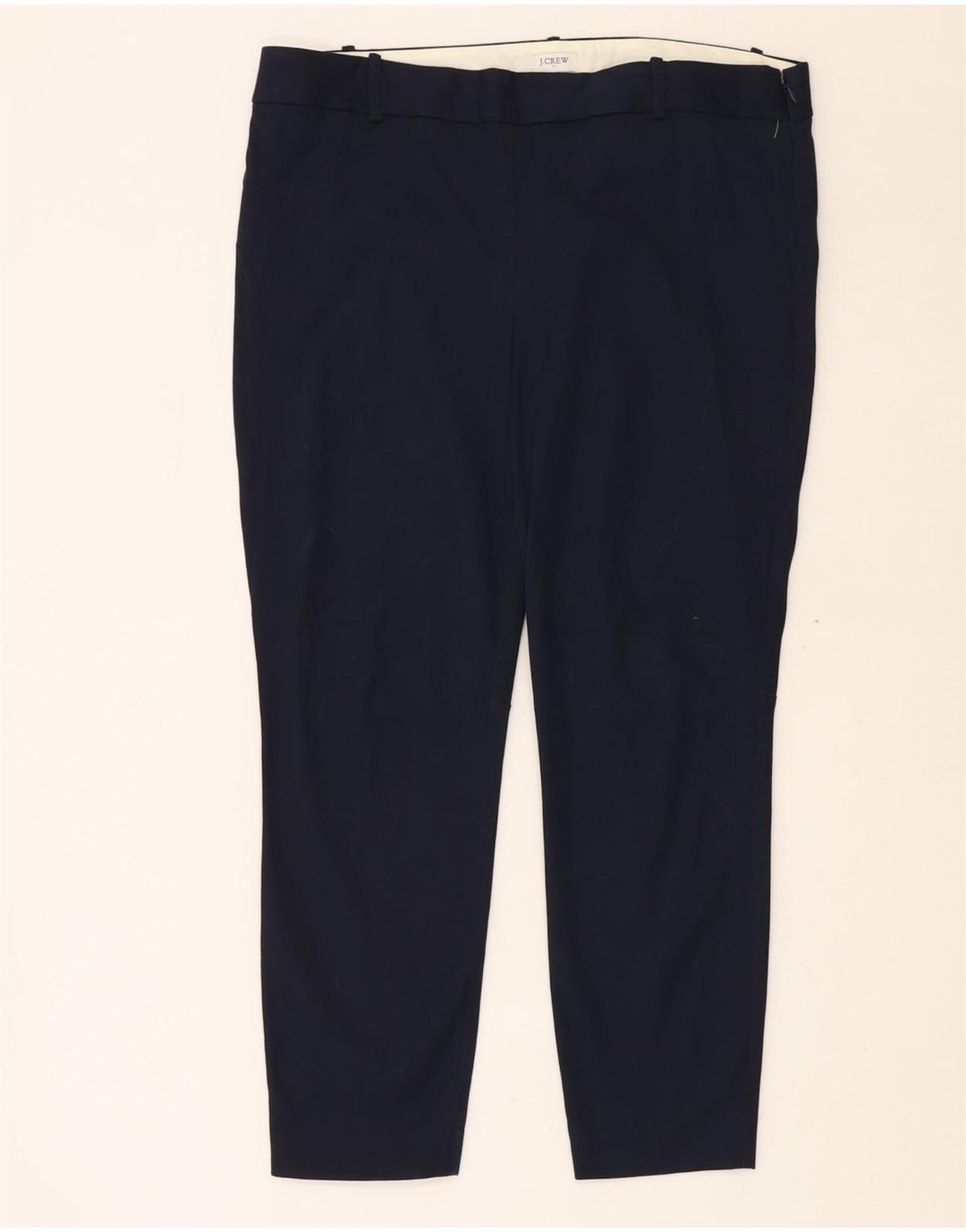 J. CREW Pantalones casuales ajustados para mujer US 14 XL W36 L28 Azul marino Algodón
