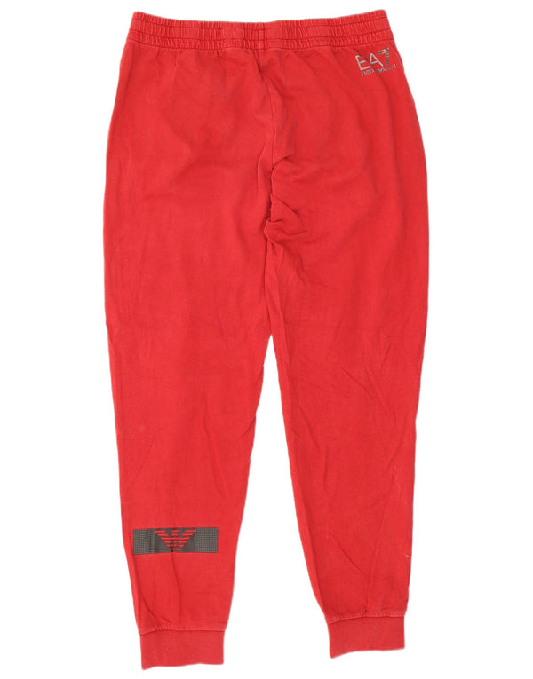 Emporio Armani Hombre Pantalones De Chándal Gráfico Joggers XL Algodón Rojo