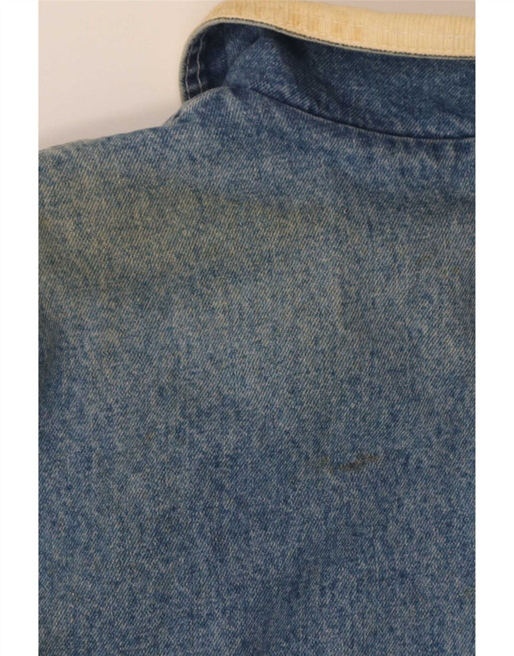 Outsider Chaqueta vaquera Sherpa para hombre UK 40 Grande Algodón azul