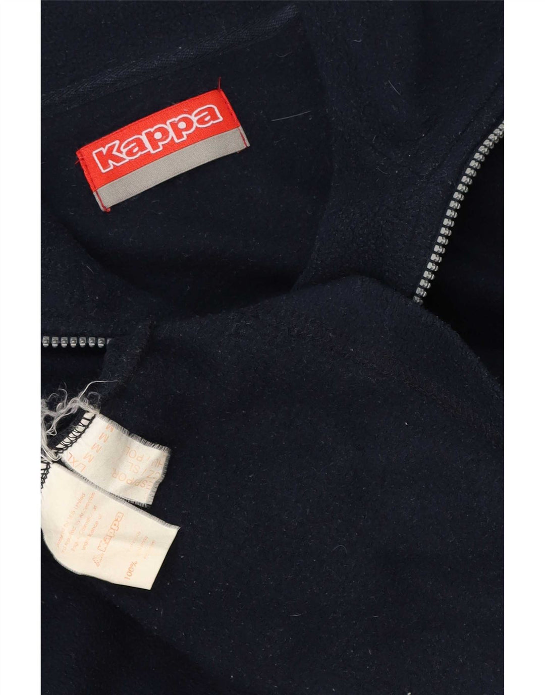 Kappa Hombre Jersey De Forro Polar Con Cremallera Y Cuello Medio Poliéster Azul Marino