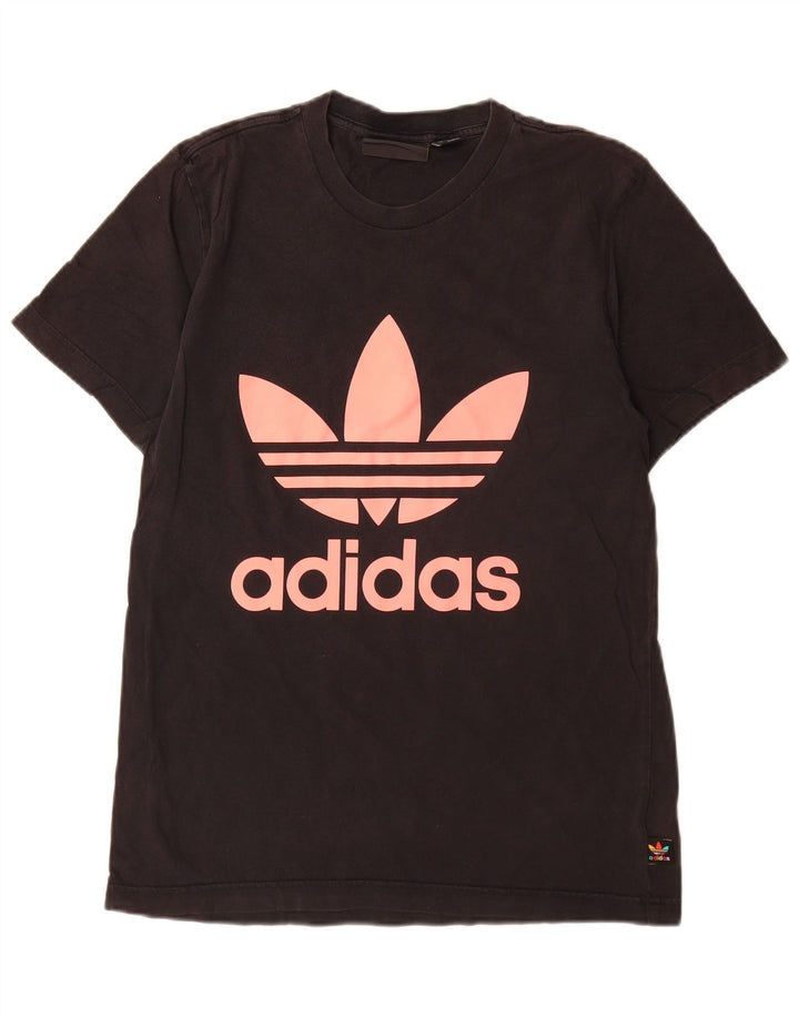 Adidas Mujer Pharrell Williams Graphic Camiseta Top Pequeño Algodón Negro