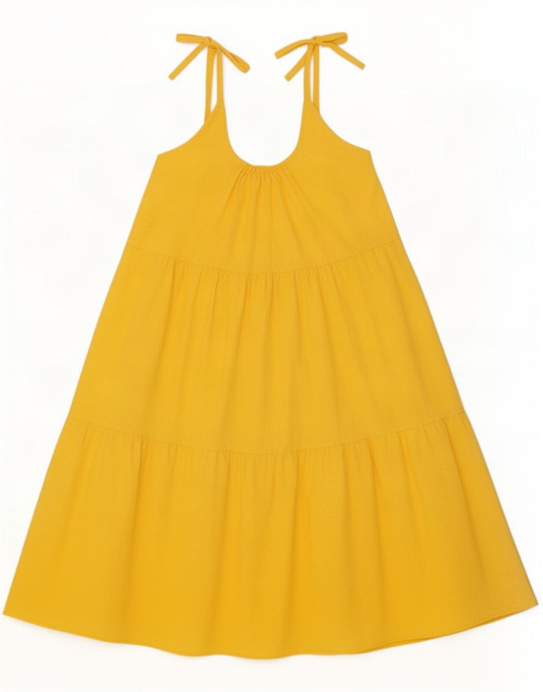 Vintage Mujer Sundress Reino Unido 12 Amarillo Medio