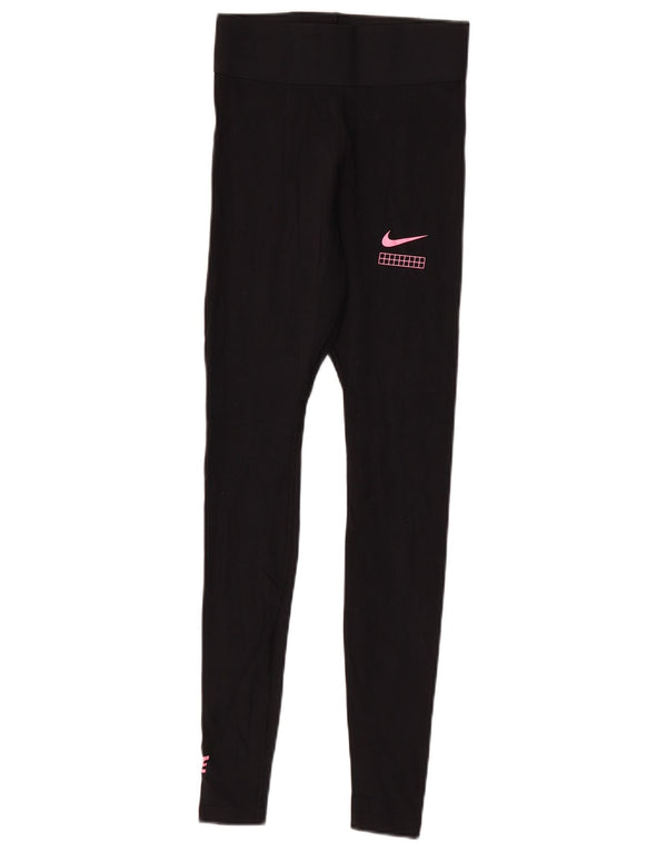 Nike Leggings cortos gráficos para mujer UK 4 XS Negro