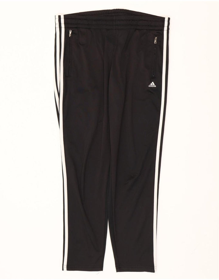 ADIDAS Mujer Climalite Chándal Pantalones UK 12 Mediano Negro Poliéster