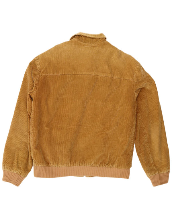 Vintage hombres Sherpa Corduroy chaqueta Reino Unido 38 algodón marrón medio