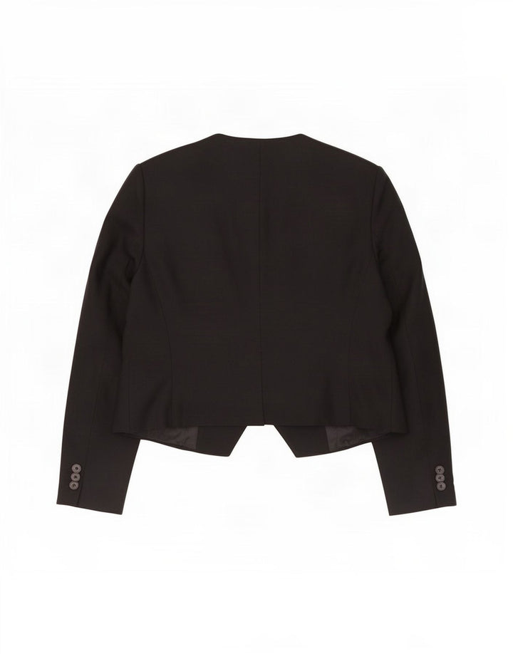 Zara Mujer Chaqueta Blazer De 1 Botón UK 40 XL Viscosa Negra