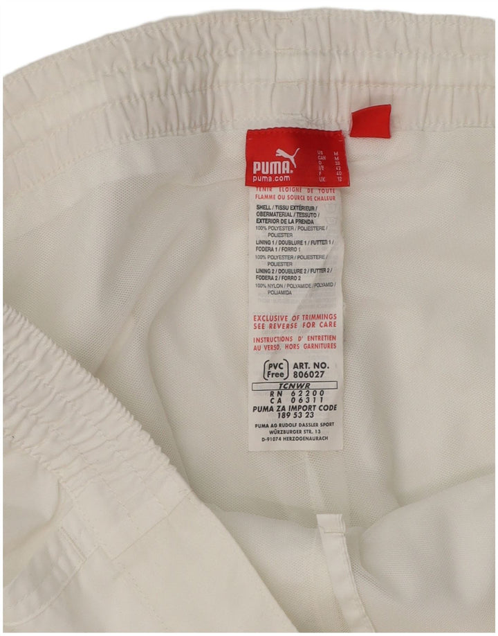PUMA Pantalones de chándal para mujer UK 12 Medium White Poliéster