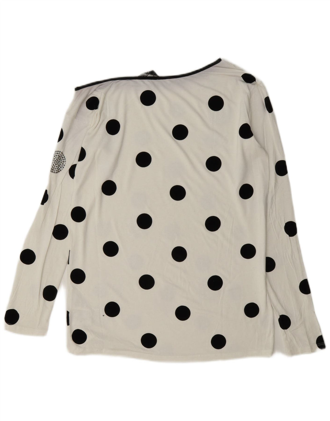 Top Mujer Liu Jo Manga Larga IT 42 Viscosa Media Lunares Blancos