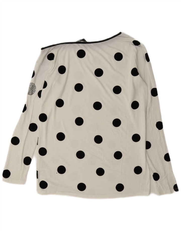 Top Mujer Liu Jo Manga Larga IT 42 Viscosa Media Lunares Blancos