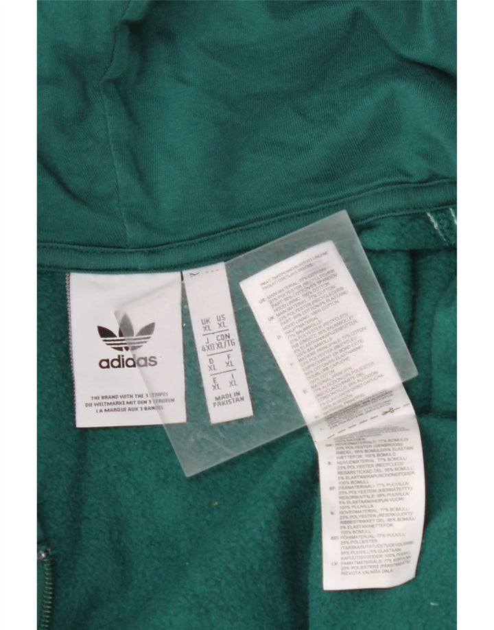 ADIDAS Sudadera con capucha y cremallera para hombre XL Algodón verde