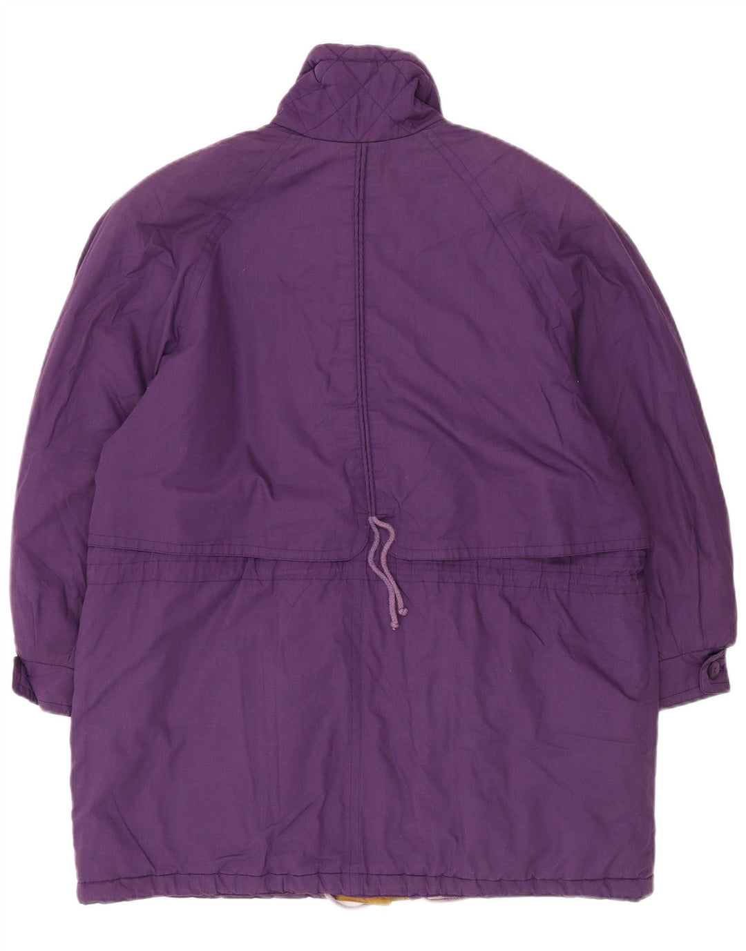 Vintage mujer oversized cortavientos abrigo Reino Unido 14 poliéster púrpura grande