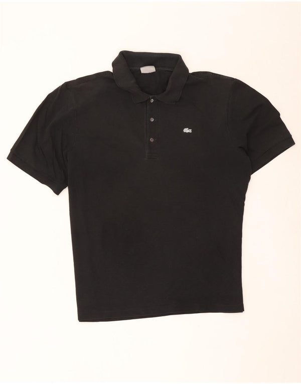 Polo Lacoste para hombre talla 8 3XL algodón negro