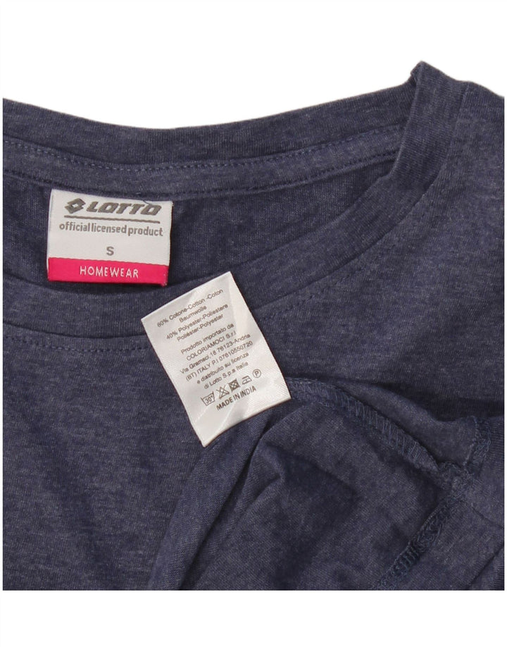 Lotto Camiseta Mujer Top UK 10 Small Azul Marino Algodón