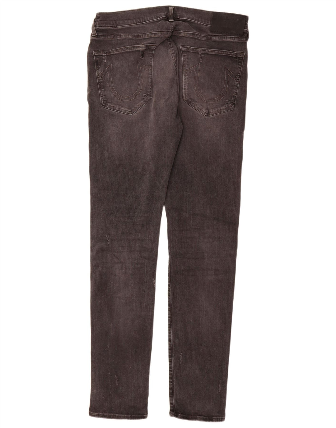 True Religion Vaqueros ajustados desgastados para hombre W36 L34 Algodón gris