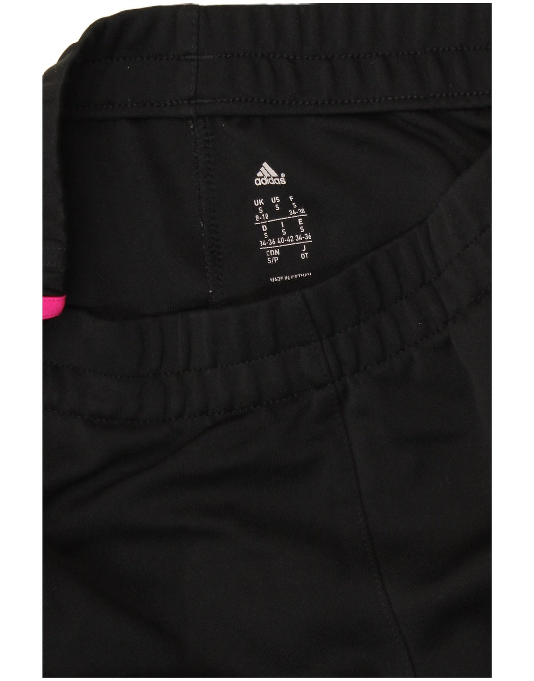 Adidas Pantalones de chándal para mujer UK 8/10 Small Negro Poliéster