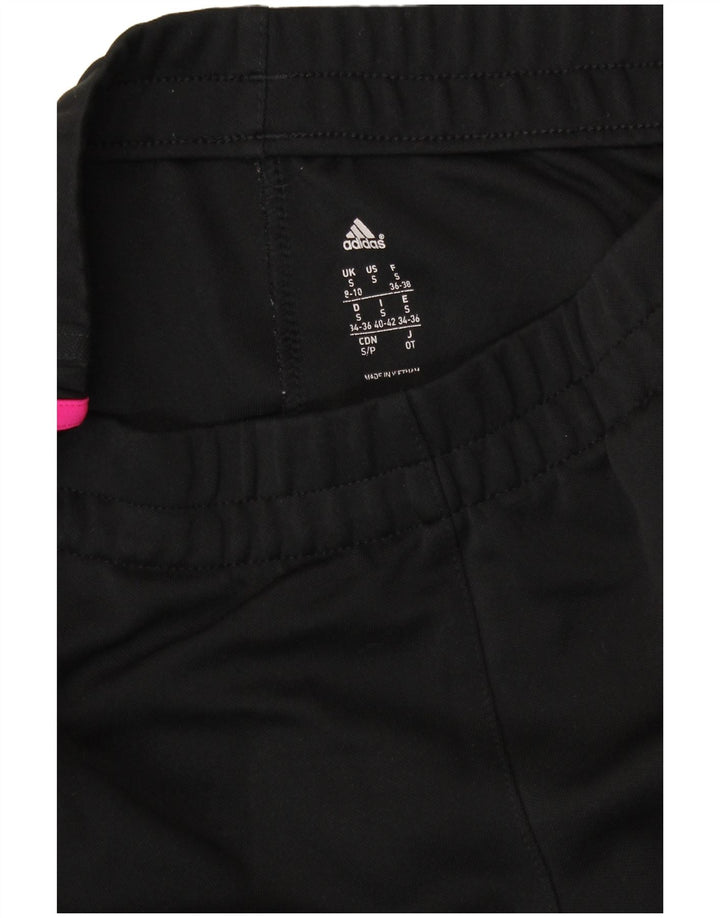 Adidas Pantalones de chándal para mujer UK 8/10 Small Negro Poliéster