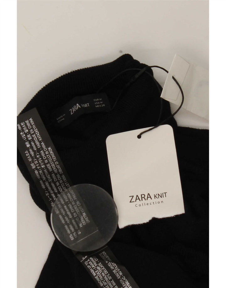 Zara - Jersey con cuello vuelto para mujer, talla M, viscosa, color azul marino
