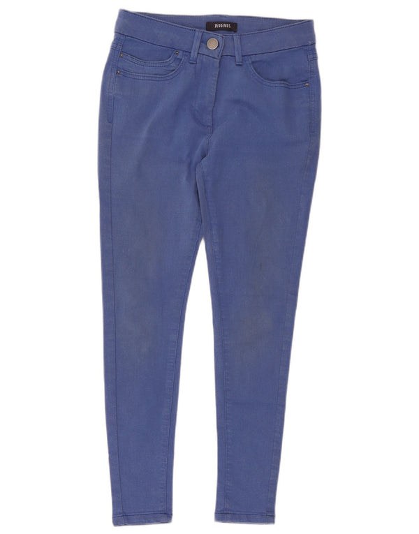 Marks & Spencer Pantalones cortos ajustados para mujer UK 10 Small W28 L25 Azul