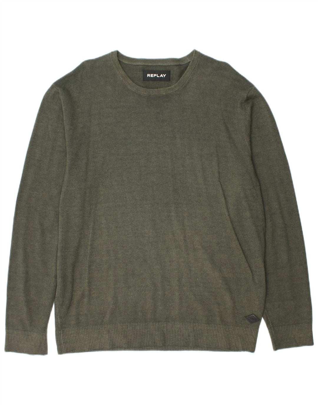 REPLAY Jersey con Cuello Barco para Hombre XL Lana Caqui