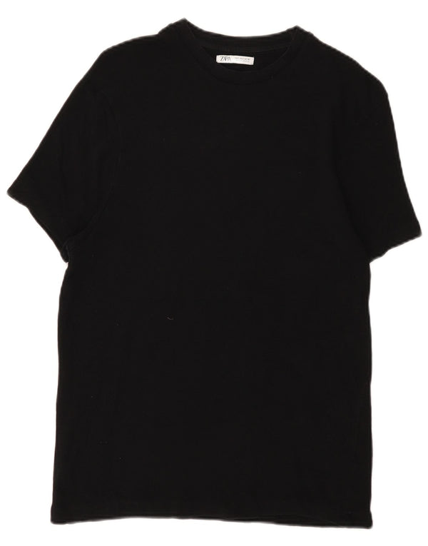 Zara Mujer Camiseta Top UK 10 Small Negro