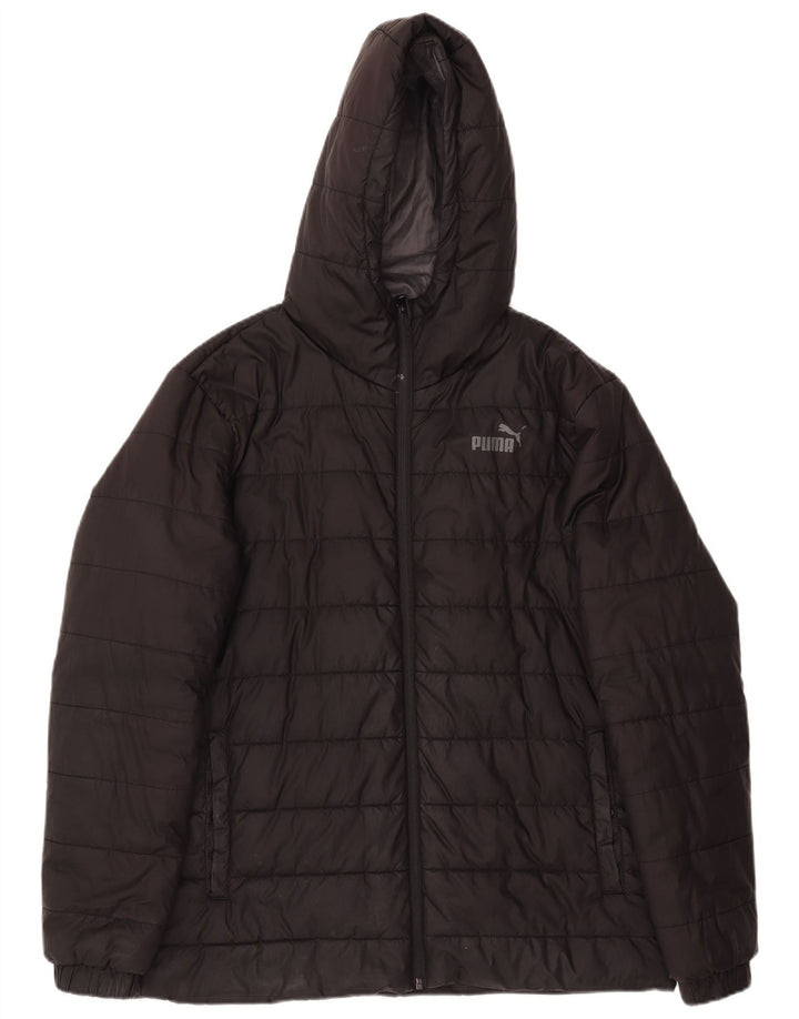 Puma Chaqueta acolchada con capucha para hombre UK 40 Large Poliéster negro