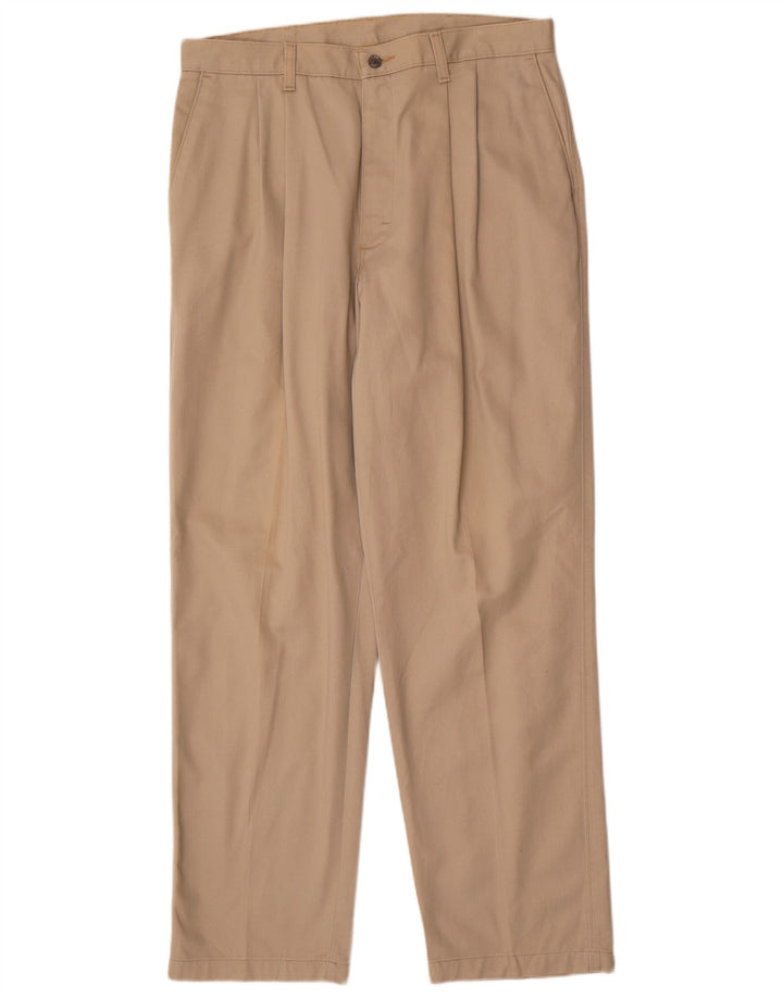 LEE Pantalones chinos con pinzas color caqui para hombre W36 L32 Algodón beige