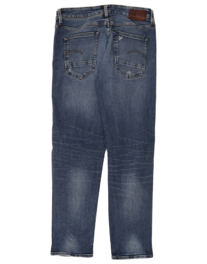 Vaqueros ajustados desgastados para mujer G-Star W24 L30 Algodón azul