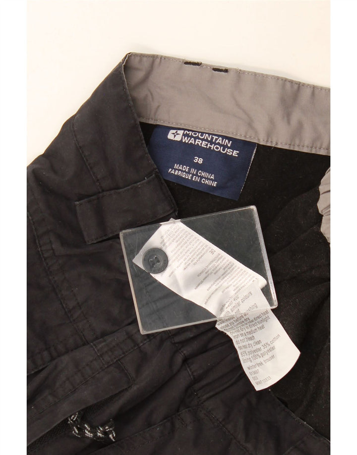 MOUNTAIN WAREHOUSE Pantalón cargo recto para hombre W38 L32 Poliéster negro