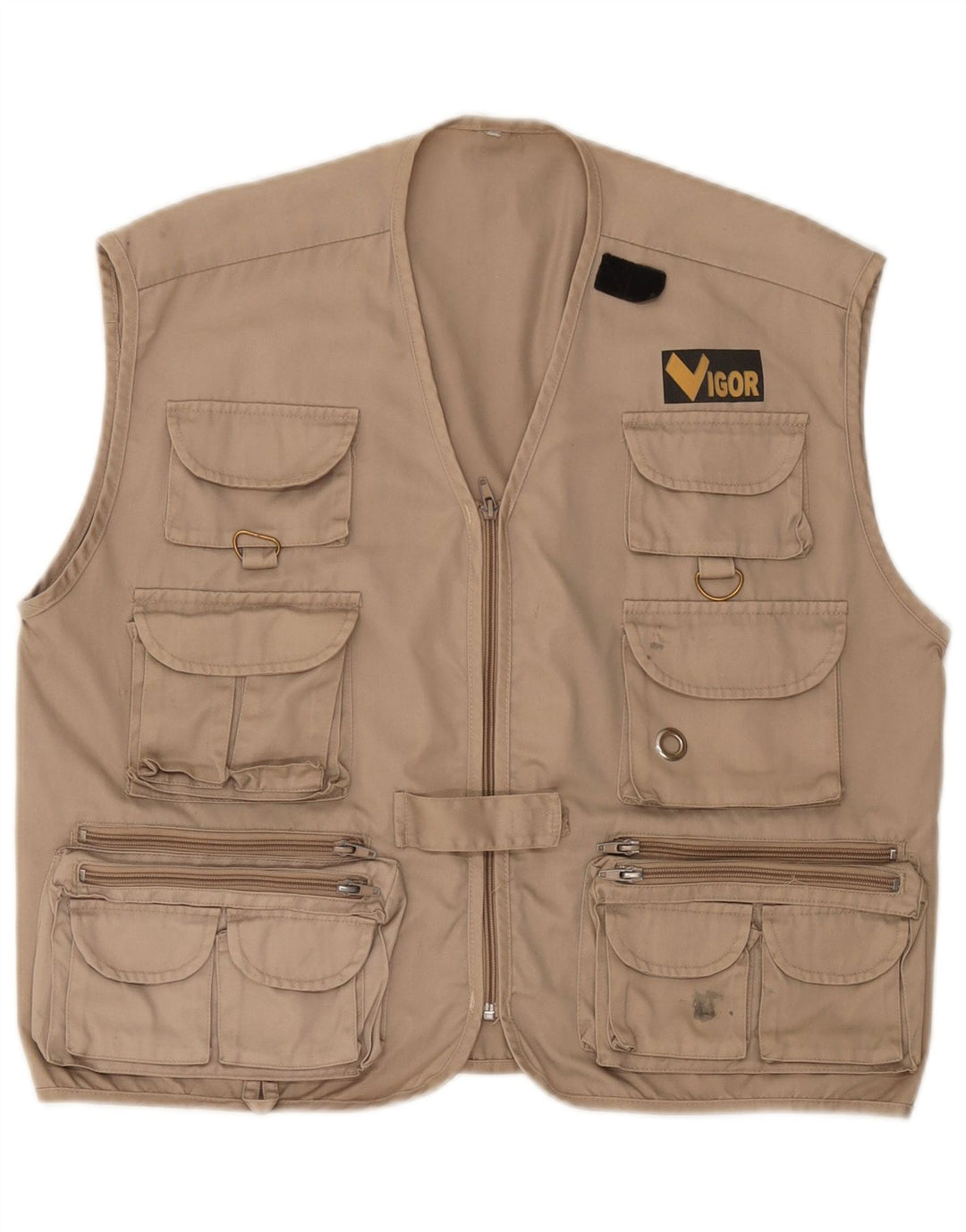 Vintage hombres chaqueta utilitaria Reino Unido 40 grande beige
