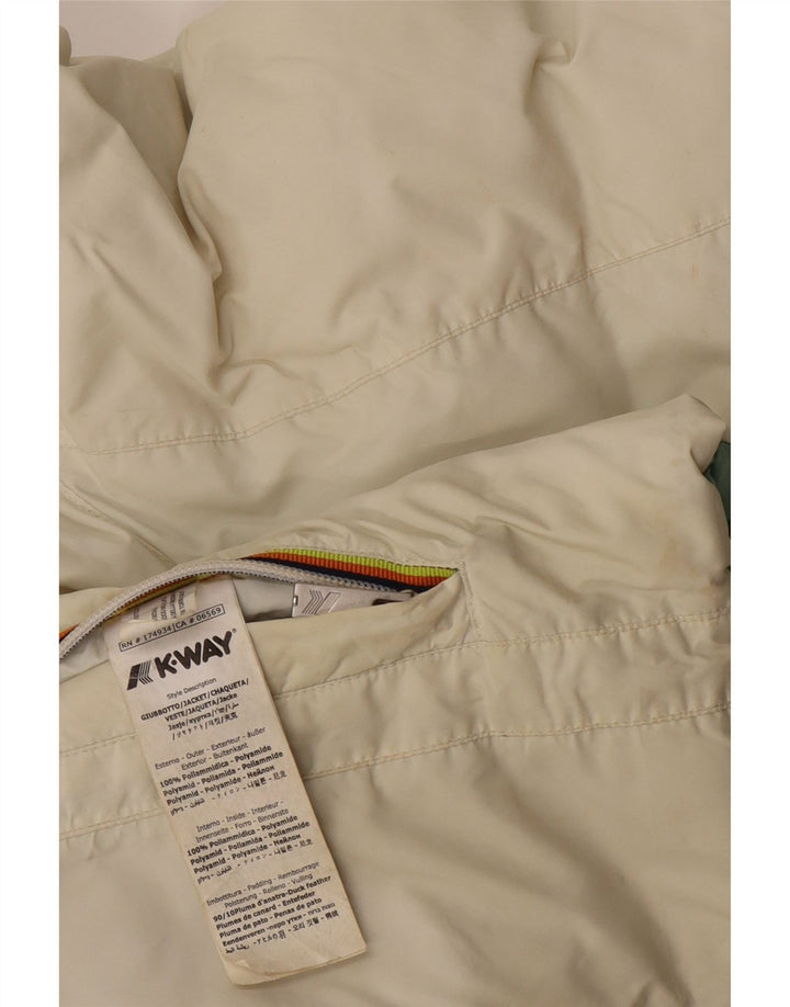 K-Way Chaqueta Acolchada Reversible Con Capucha Niña 11-12 Años Blanco Roto Poliamida