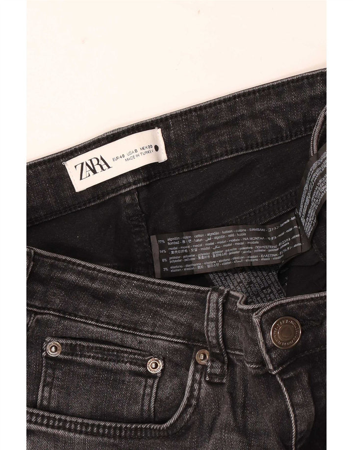 Zara Jeans Slim Mujer EU 40 Medium W30 L28 Algodón Negro