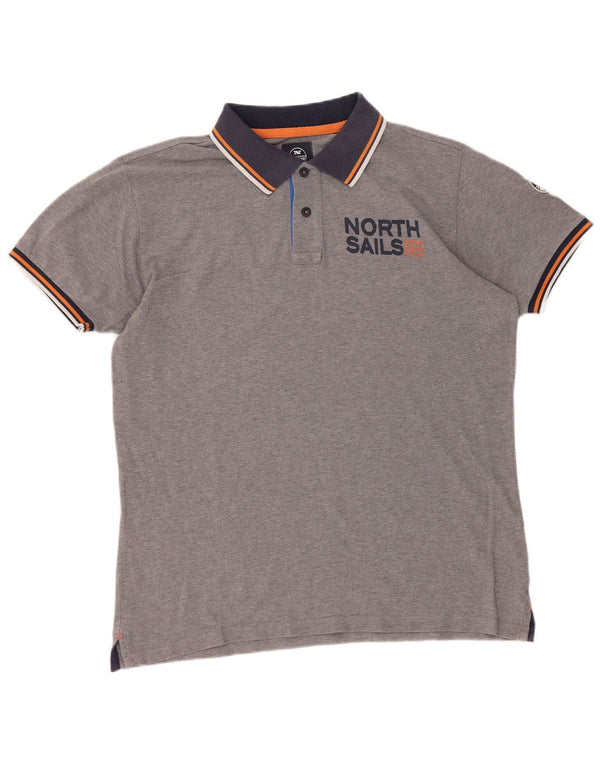North Sails Polo Gráfico Hombre XL Algodón Gris