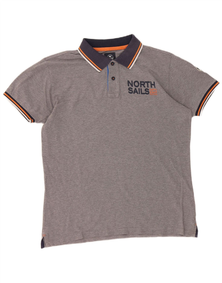 North Sails Polo Gráfico Hombre XL Algodón Gris