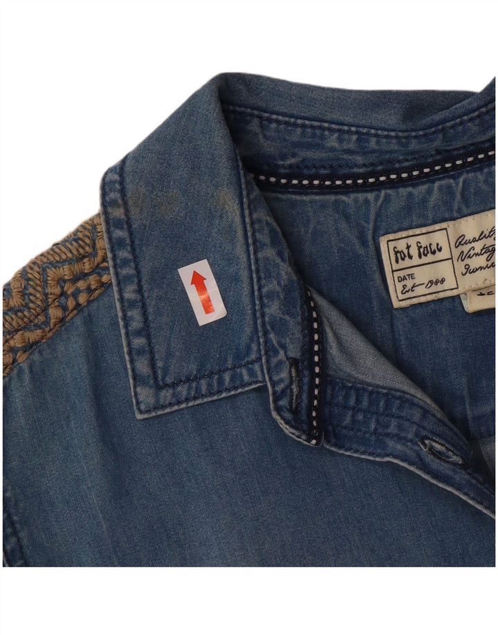 Camisa tipo jersey de mezclilla para mujer de Fat Face UK 40 Azul medio Algodón Bohemio