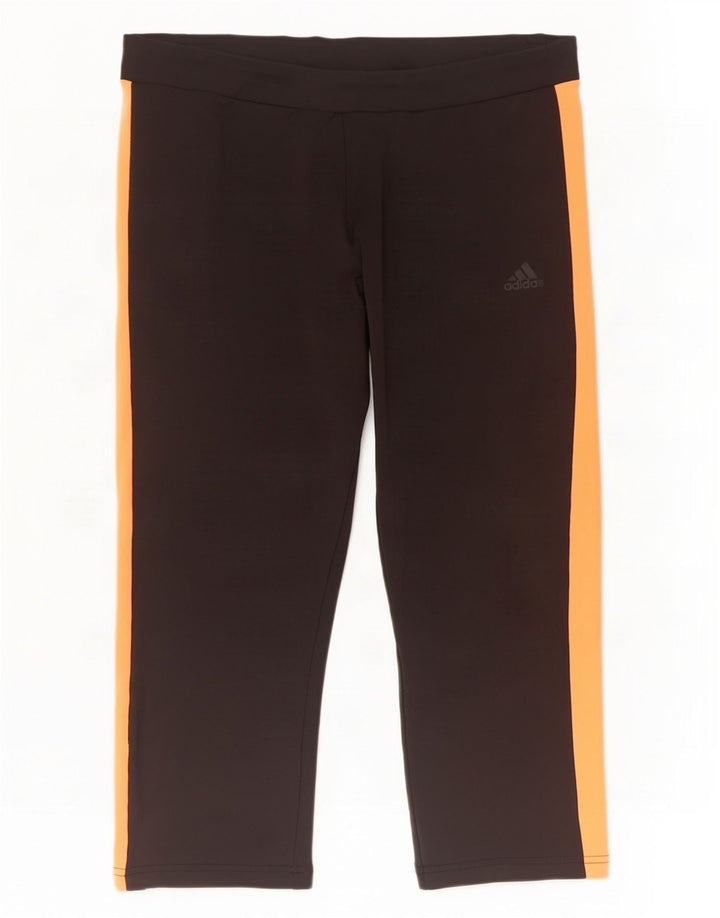 Adidas - Leggings capri para mujer, talla 48/18, talla grande, color negro, poliéster
