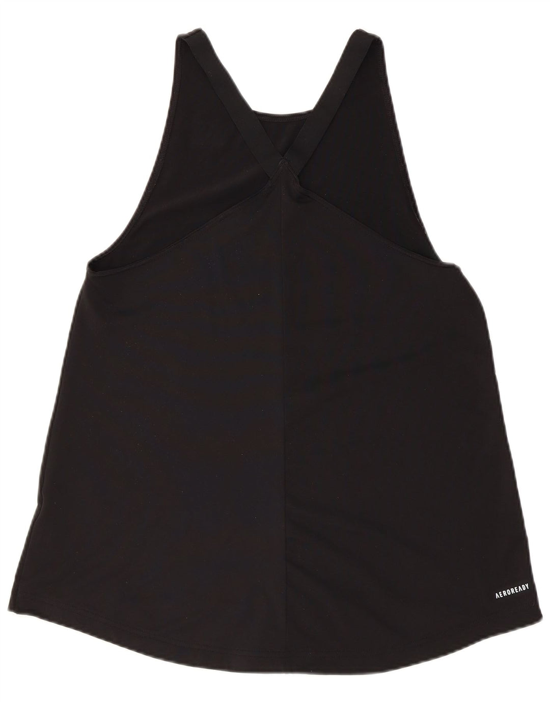 ADIDAS Mujer Aeroready Chaleco Top Reino Unido 12/14 Mediano Negro