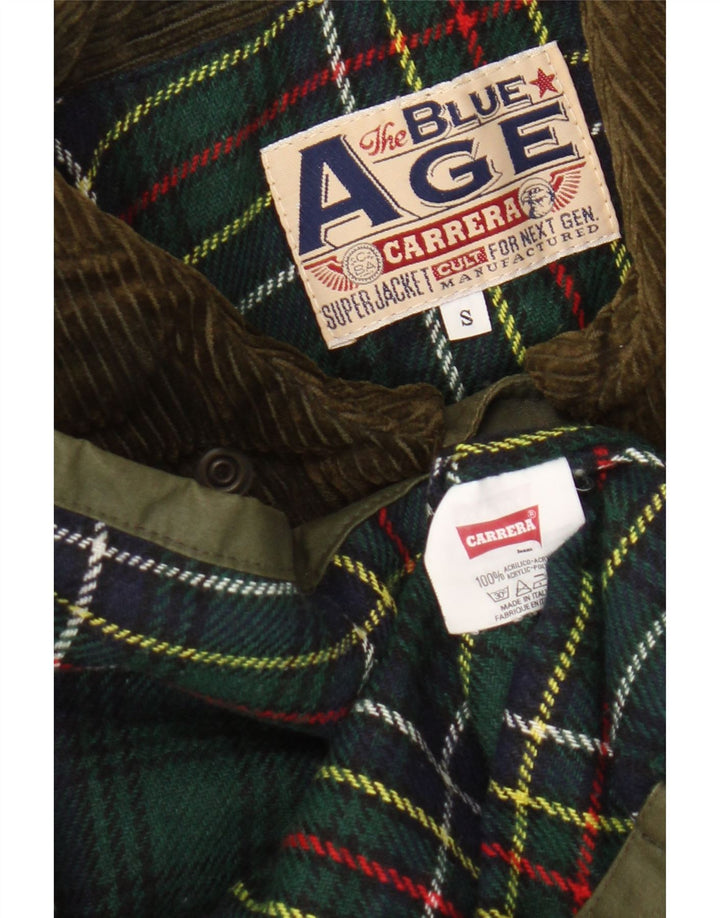 Carrera Chaqueta de algodón encerado para hombre Reino Unido 36 Pequeño Acrílico verde