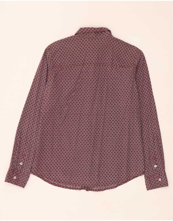 Camisa Benetton Mujer ES 44 Mediano Borgoña Floral