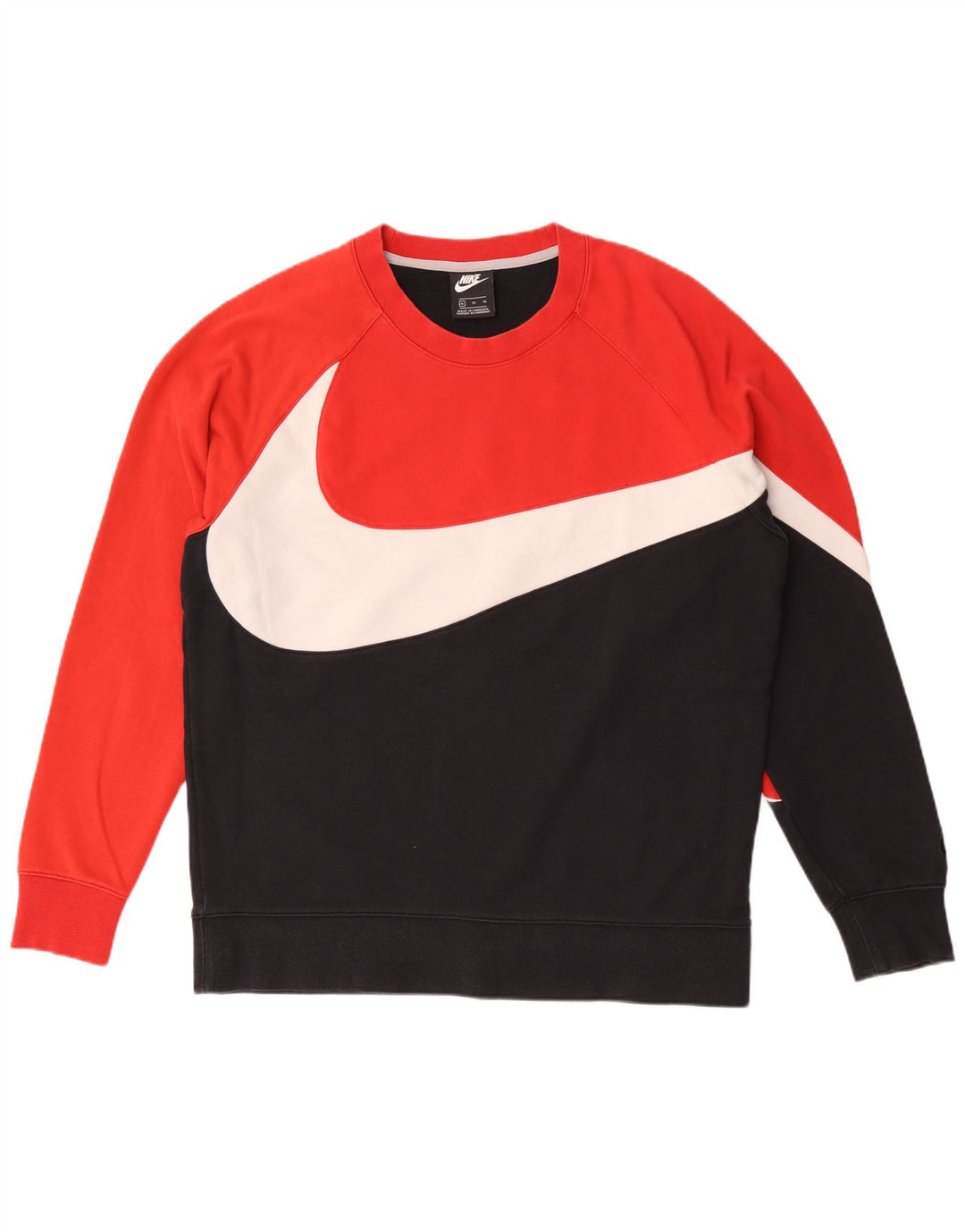 Nike Hombre Sudadera Gráfica Jumper XL Rojo Colorblock Algodón