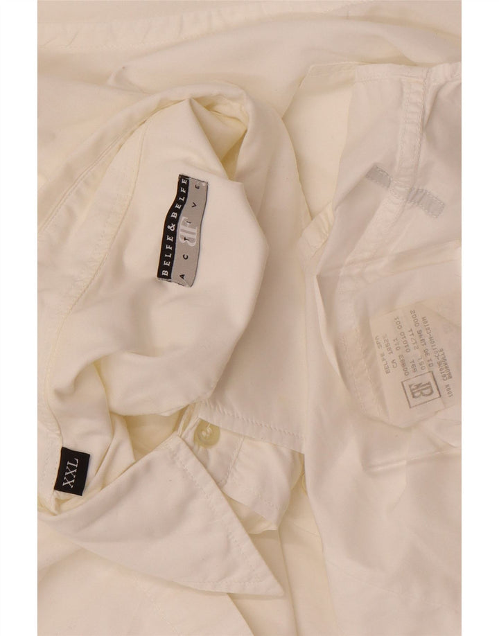 BELFE & BELFE Camisa Manga Corta Hombre 2XL Blanco Algodón