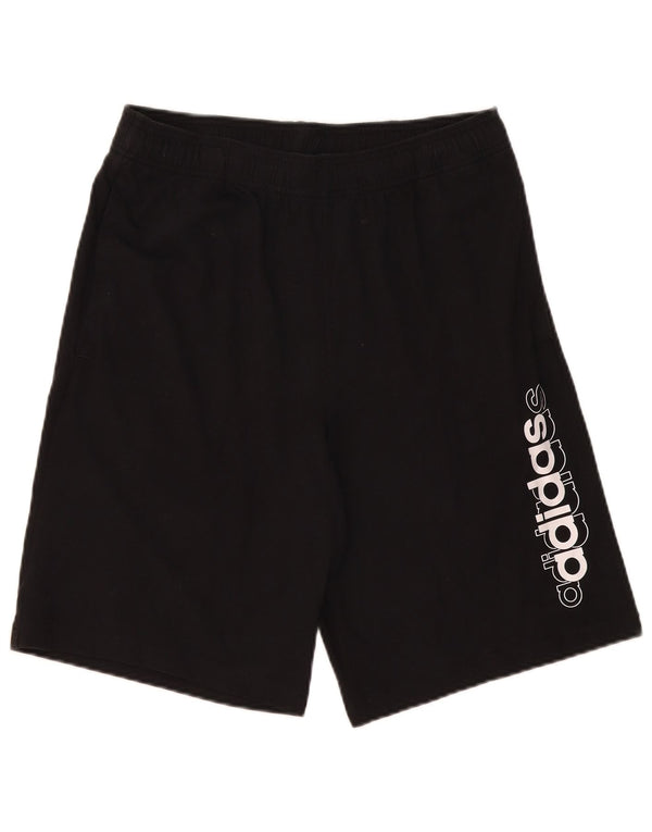 Adidas Pantalones cortos deportivos gráficos para hombre Algodón negro mediano
