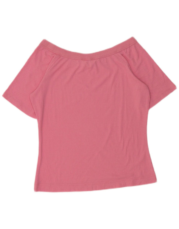 Lee Top corto con hombros descubiertos para mujer UK 44 Large Pink