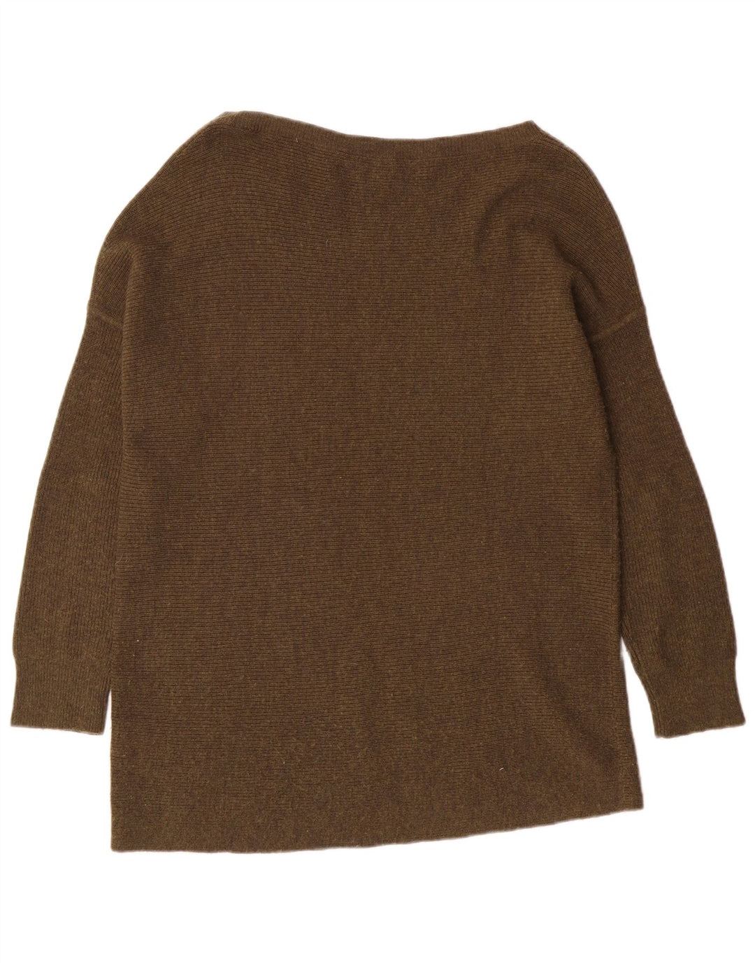 J. Crew Suéter tipo jersey con cuello barco para mujer UK 10 Small Khaki Wool